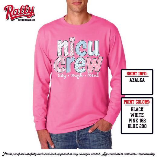 NICUCREW - LS Pink Tee