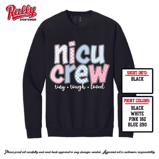NICUCREW - Black Crewneck