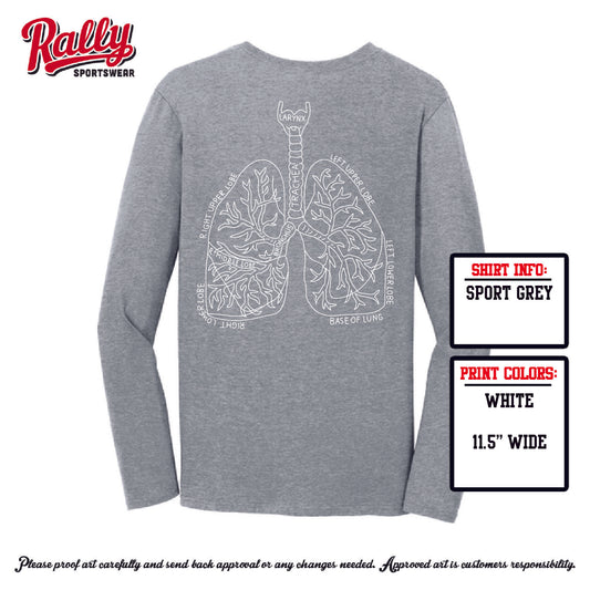 BUMCR - Baylor UMC Respiratory LS Tee - Grey