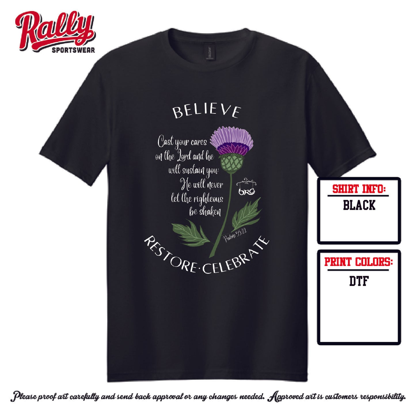 BRA25 - Psalm 55:22 (Various Colors and Styles)