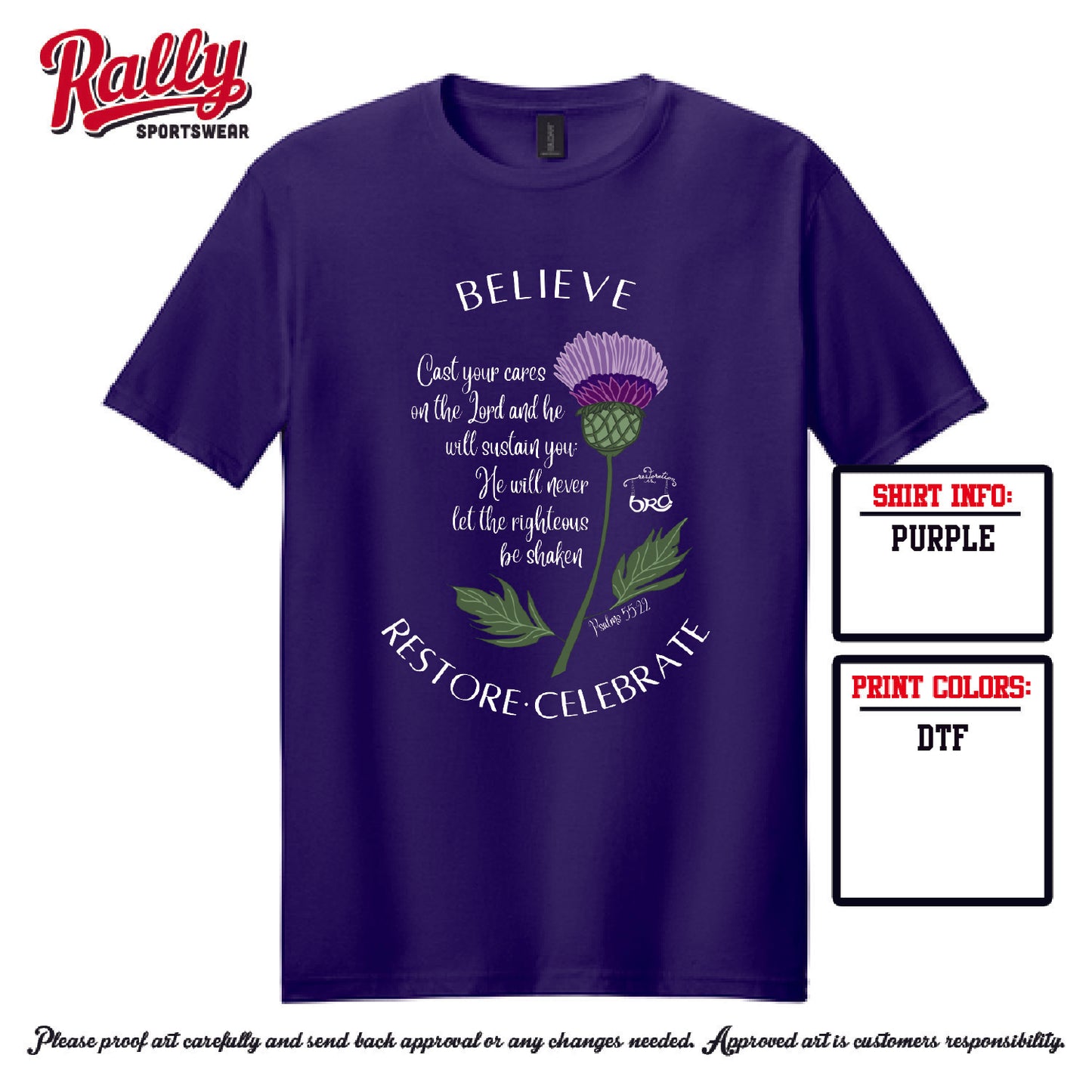 BRA25 - Psalm 55:22 (Various Colors and Styles)