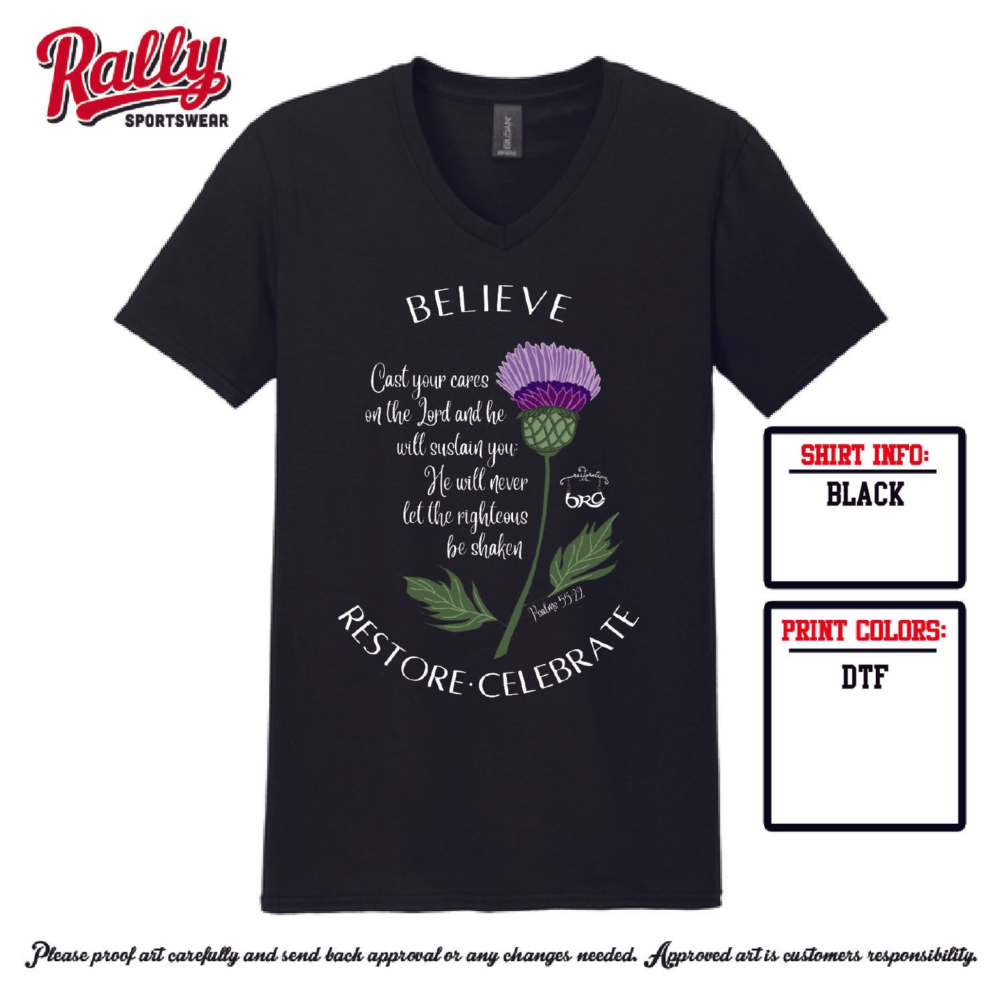 BRA25 - Psalm 55:22 (Various Colors and Styles)