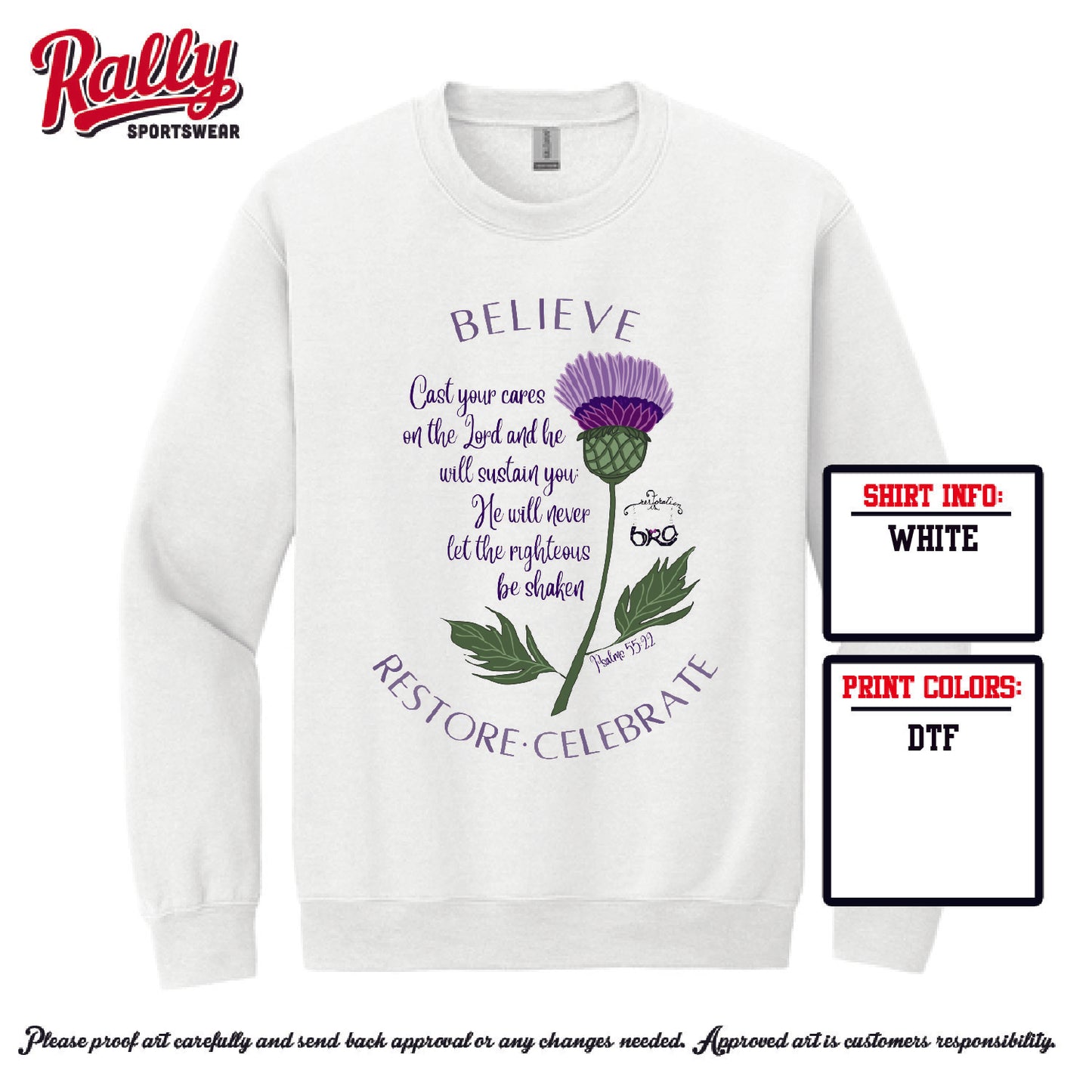 BRA25 - Psalm 55:22 (Various Colors and Styles)