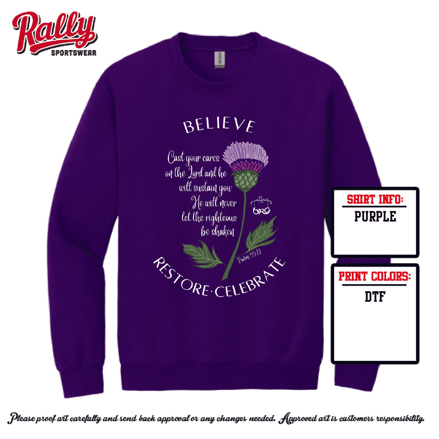 BRA25 - Psalm 55:22 (Various Colors and Styles)