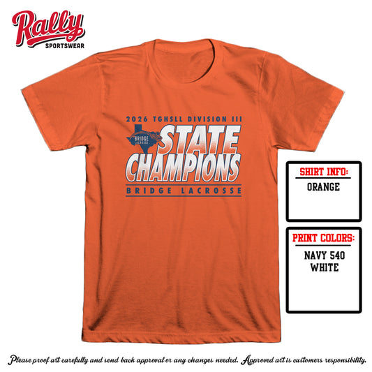 BPLSTATE26 -  CHAMPIONS Tee Cotton - Orange