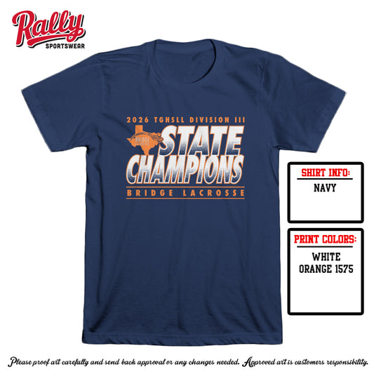 BPLSTATE26 - CHAMPIONS Tee Cotton - Navy