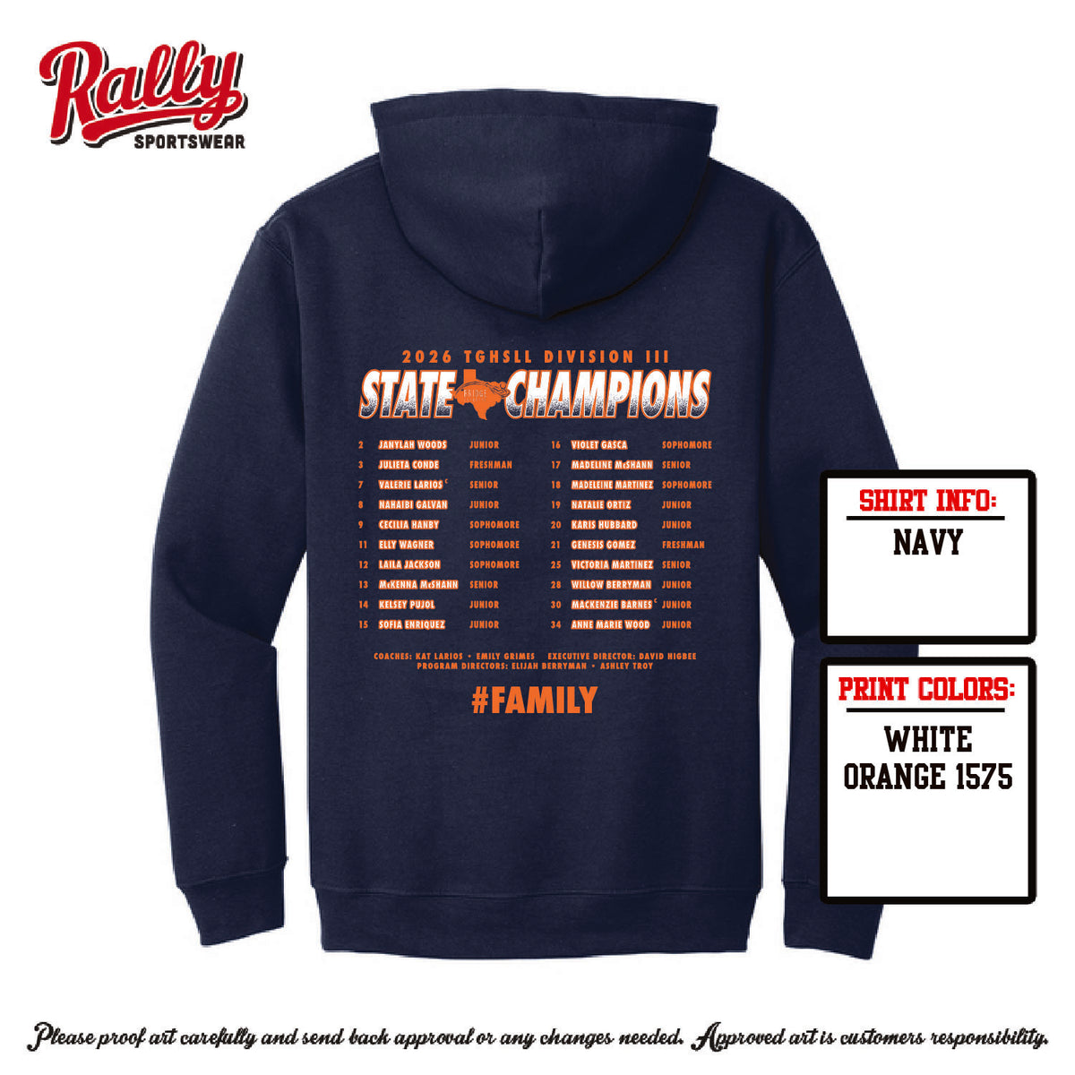 BPLSTATE26 - CHAMPIONS Hoodie - Navy