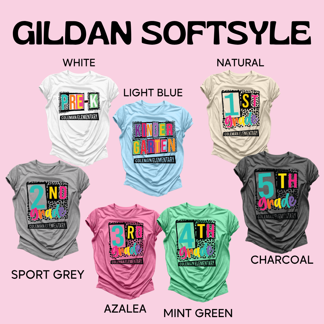 COLEMAN GRADE LEVEL SHIRTS