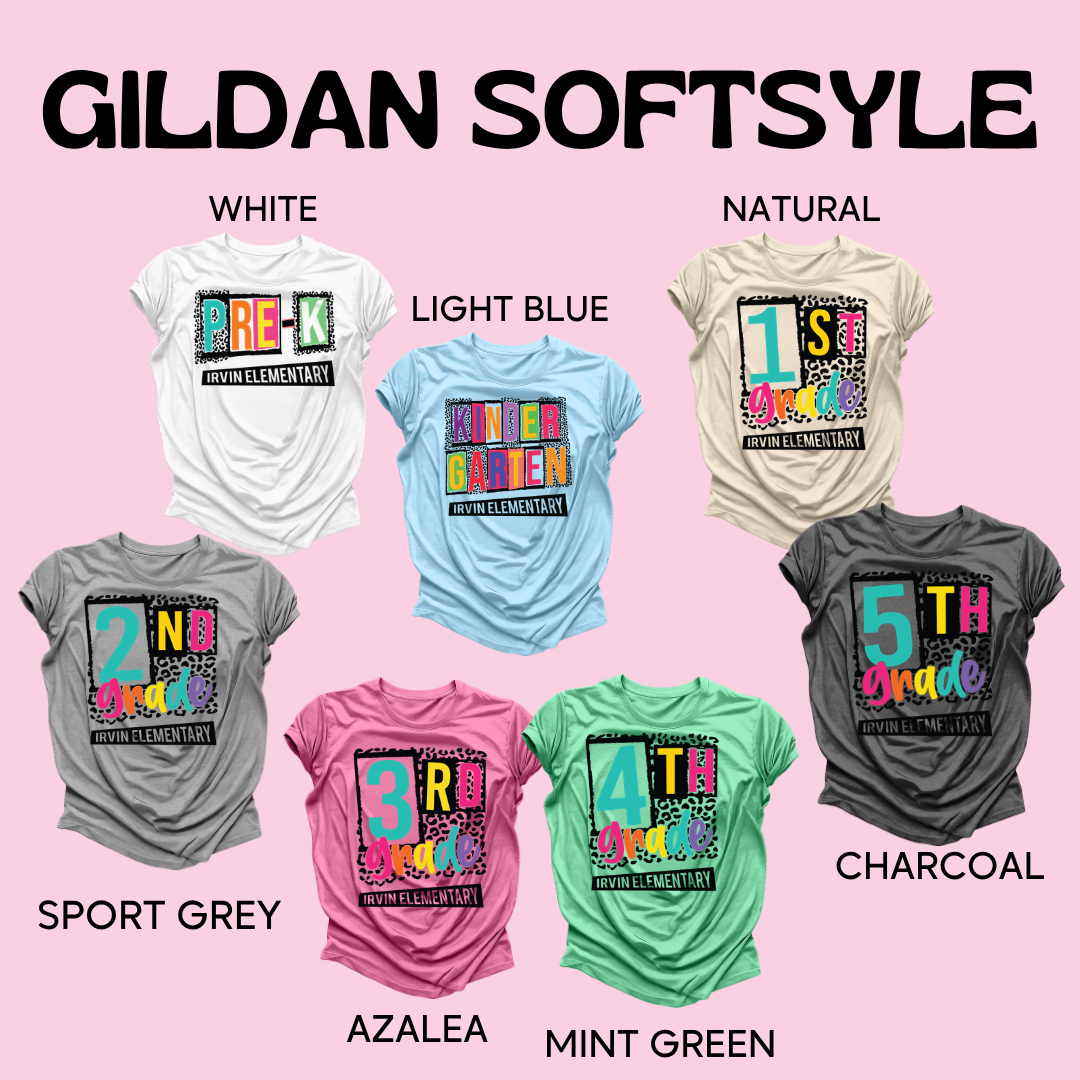 IRVIN GRADE LEVEL SHIRTS
