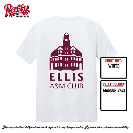 EAMC25 - Ellis A&M Club - White SS Tee
