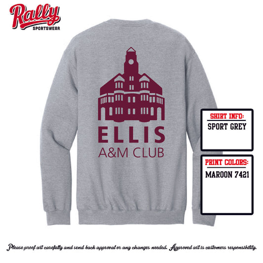 EAMC25 - Ellis A&M Club - Sport Grey Crewneck