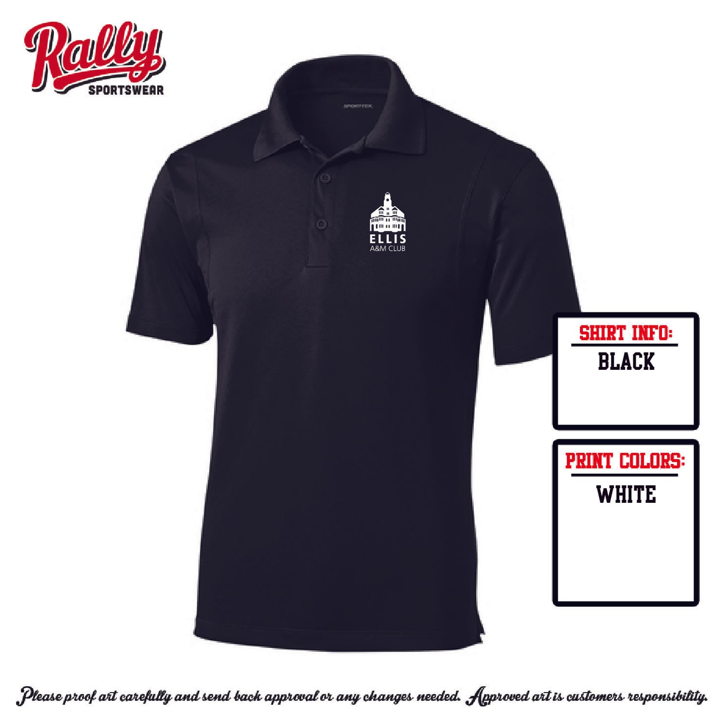 EAMC25 - Ellis A&M Club - Black Polo