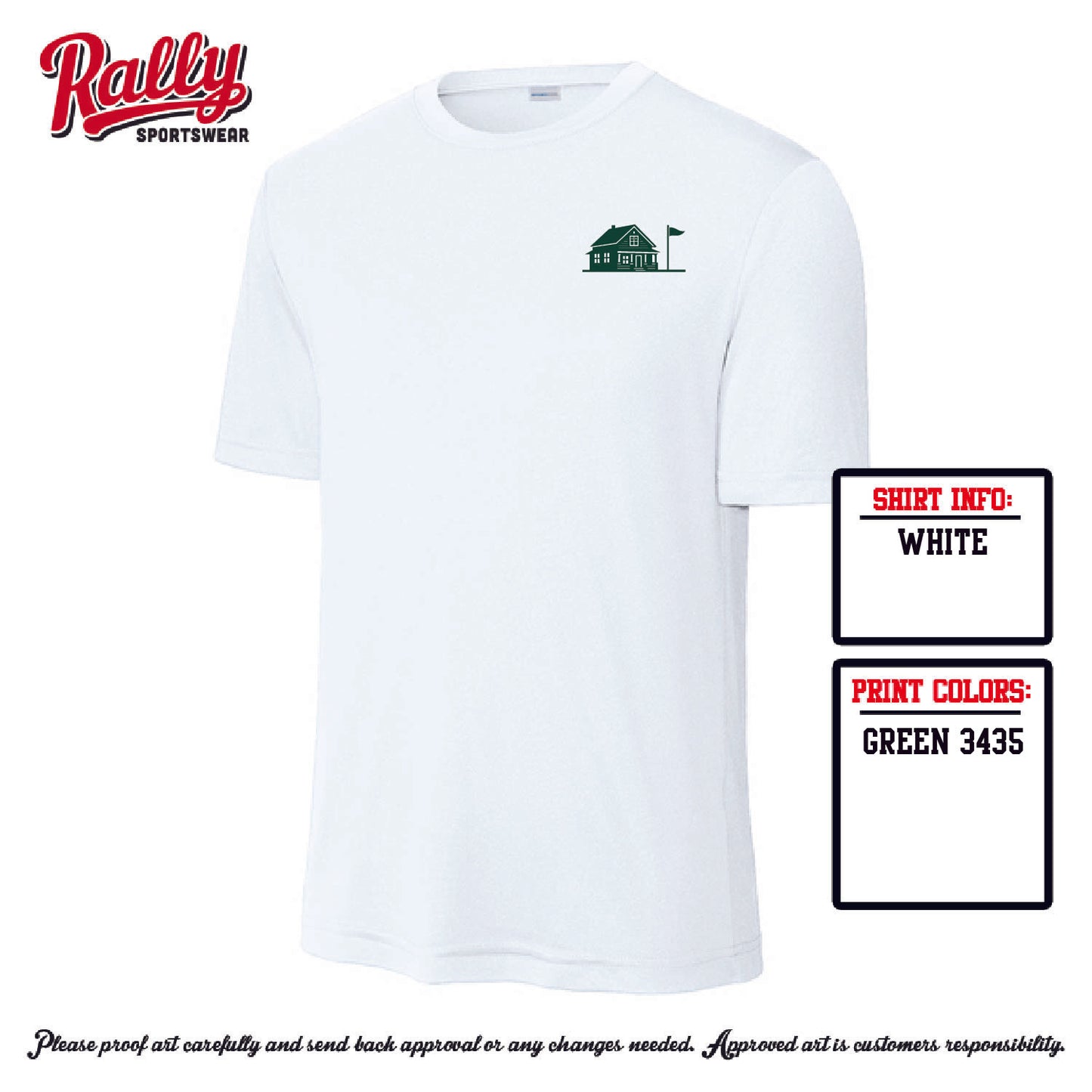 TGH25 -The Golf House - White DriFit - Adult