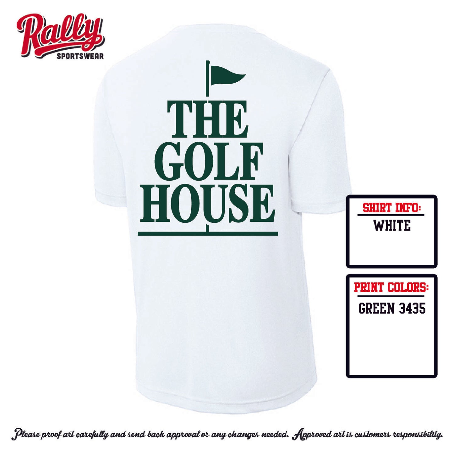 TGH25 -The Golf House - White DriFit - Adult