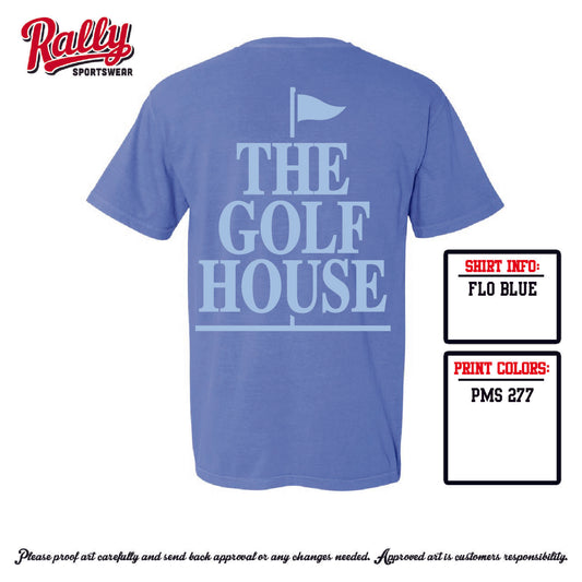TGH25 -The Golf House - Flo Blue Blue Imprint - Adult