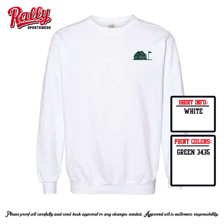TGH25 -The Golf House - White Comfort Color Crew - Adult