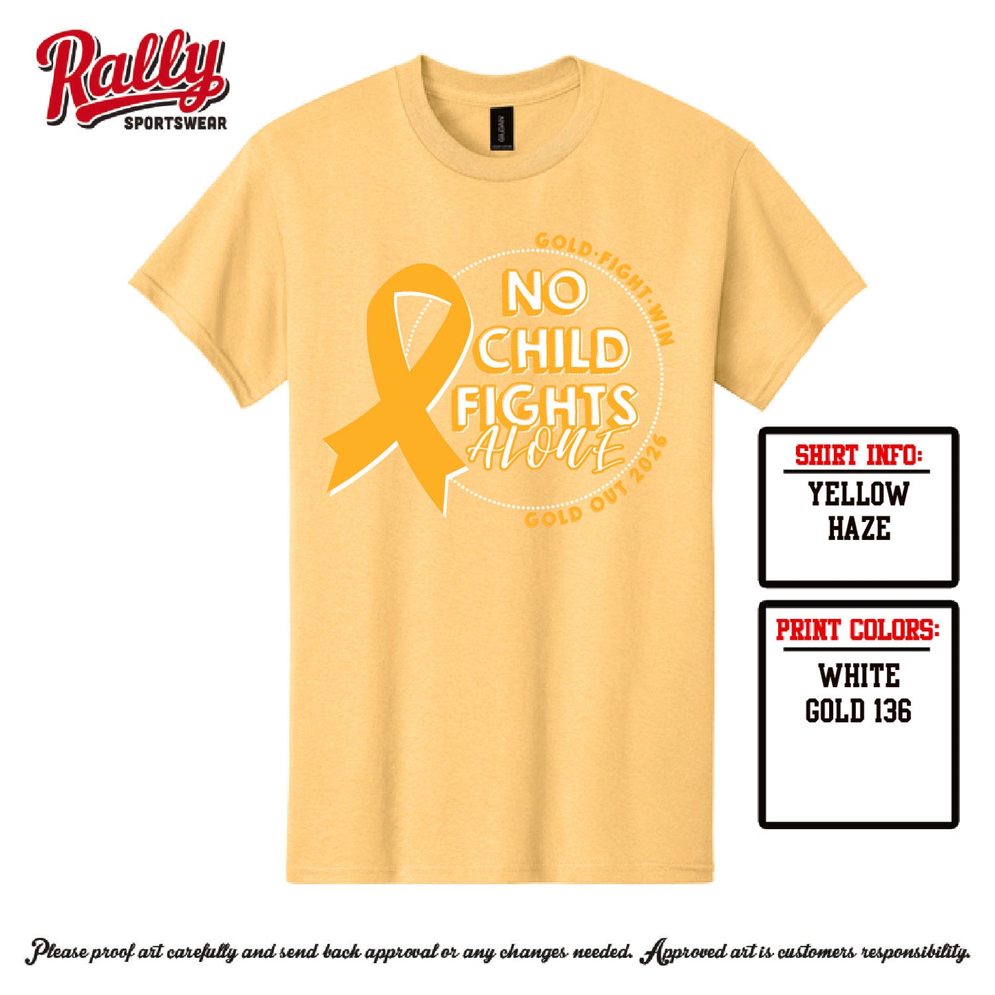 HHS26 - Gold Out Tee - Gold Cotton