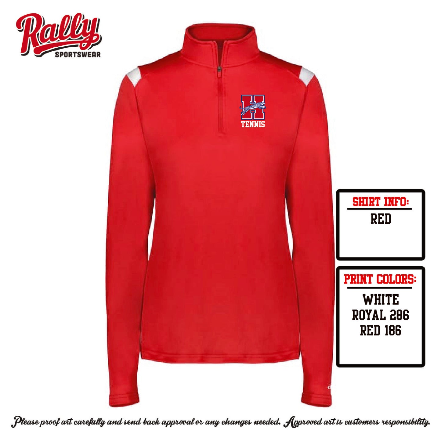 HHSTPC26 - Competition 1/4 Zip Ladies (Red)