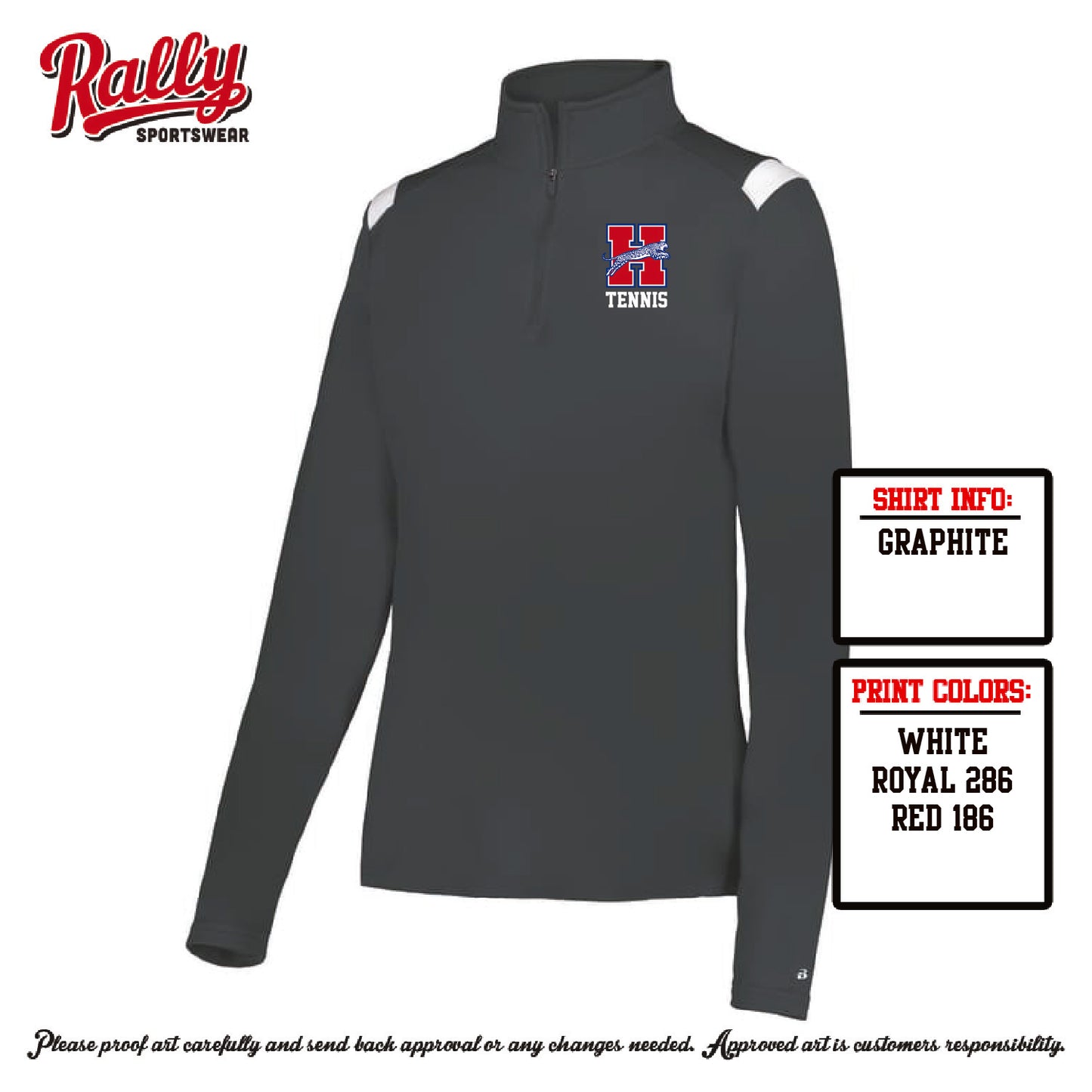 HHSTPC26 - Competition 1/4 Zip Ladies (Charcoal)