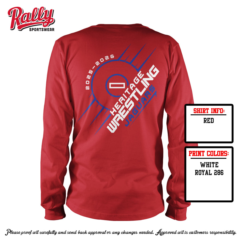 HHS Wrestling 25 - Red Spirit Long Sleeve