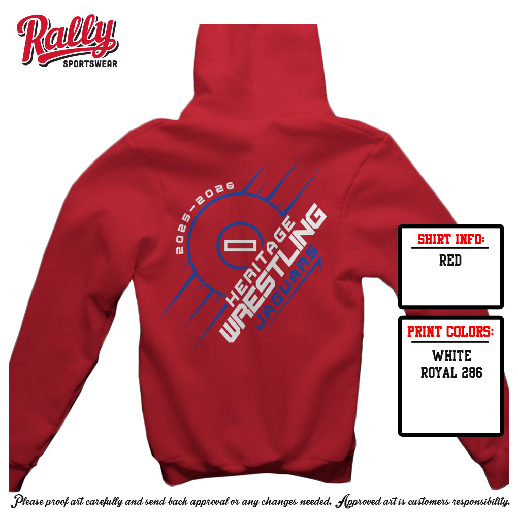 HHS Wrestling - Red Spirit Hoodie