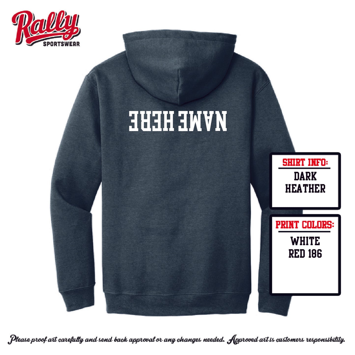 HHS Wrestling - Upside Down Hoodie