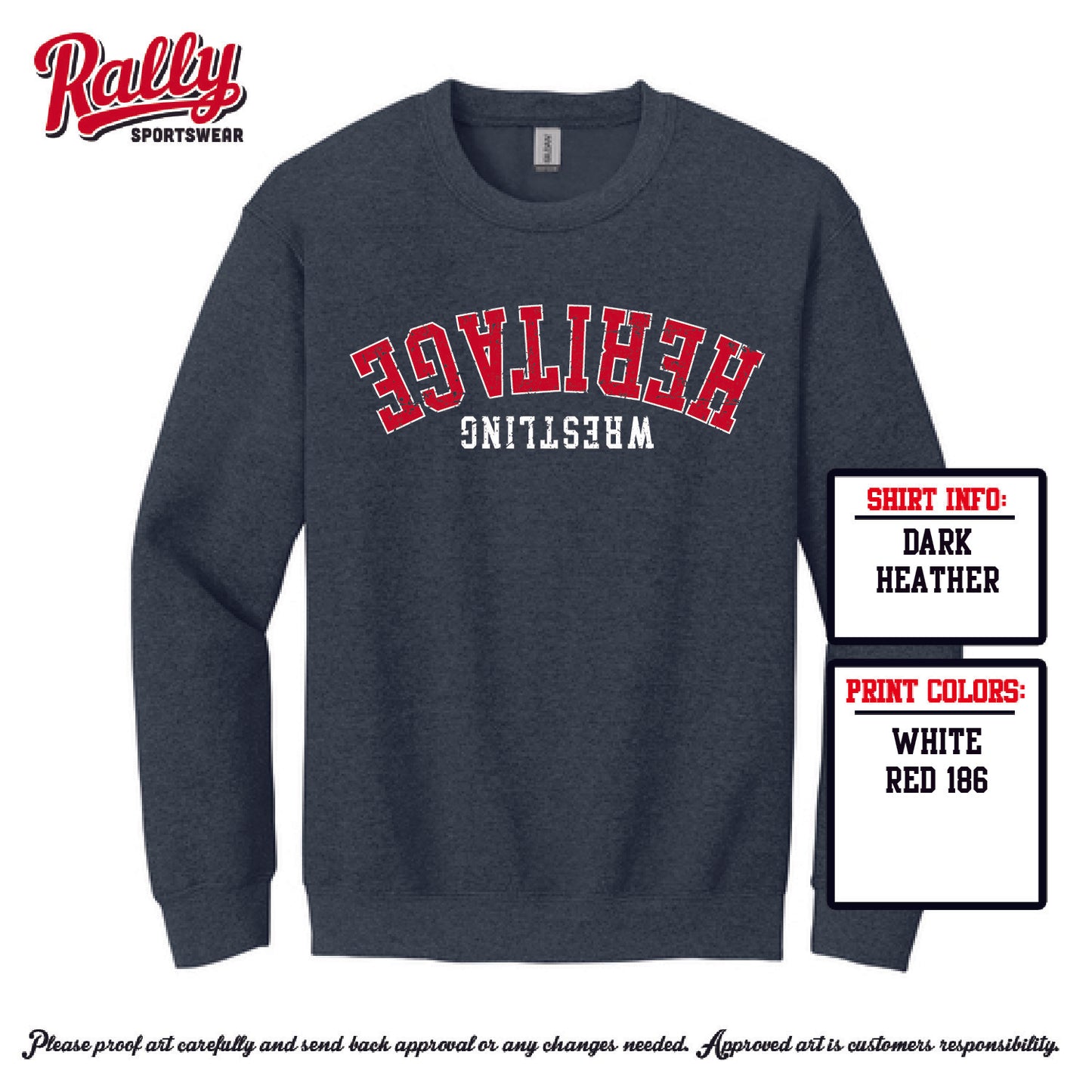 HHS Wrestling - Upside Down Sweatshirt