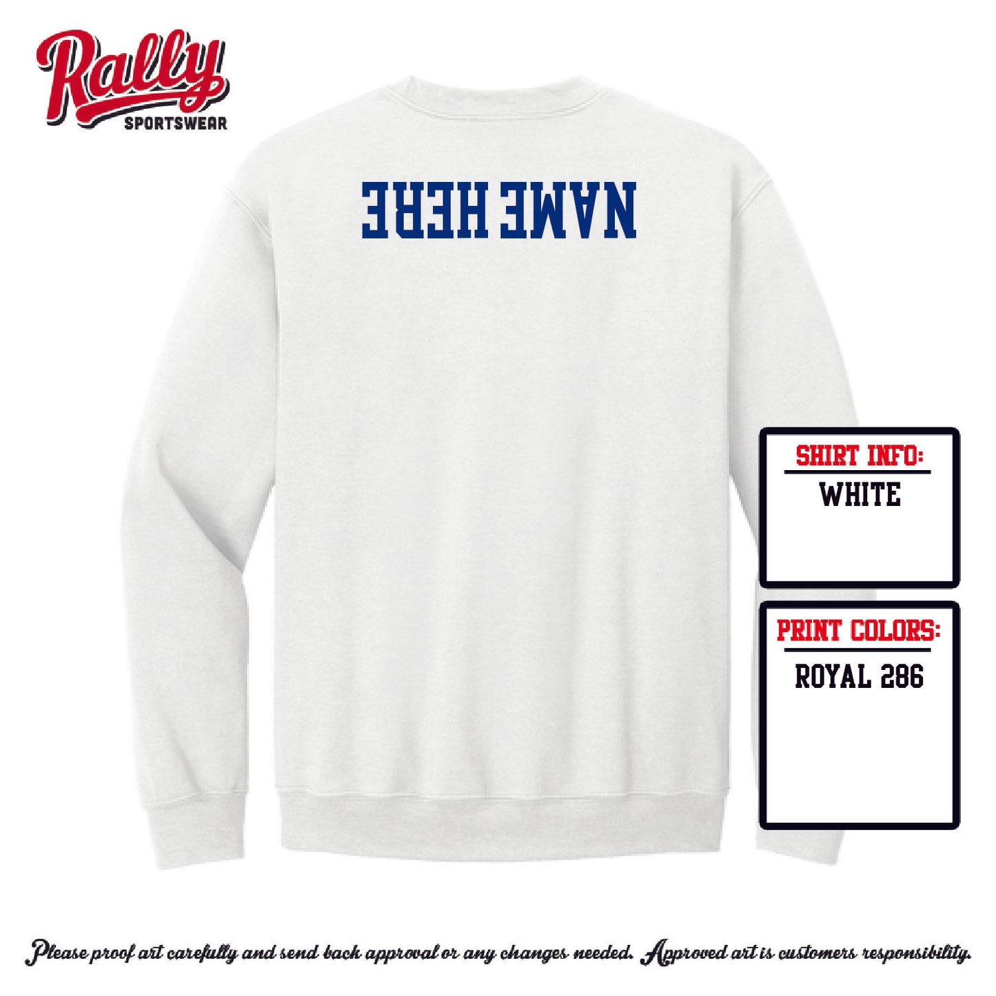 HHS Wrestling - Upside Down Sweatshirt White