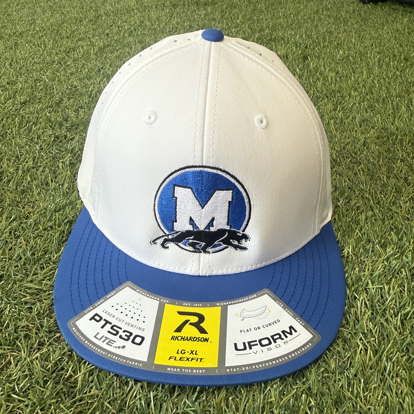 MHS WHITE/BLUE Fitted