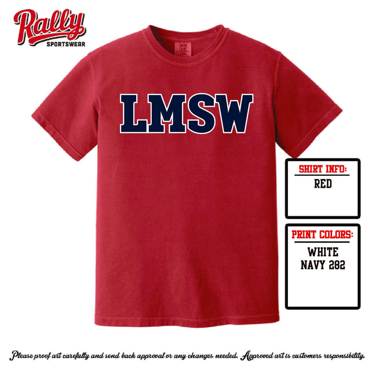 LMSW26 - LMSW Red SS Tee (Various Material)