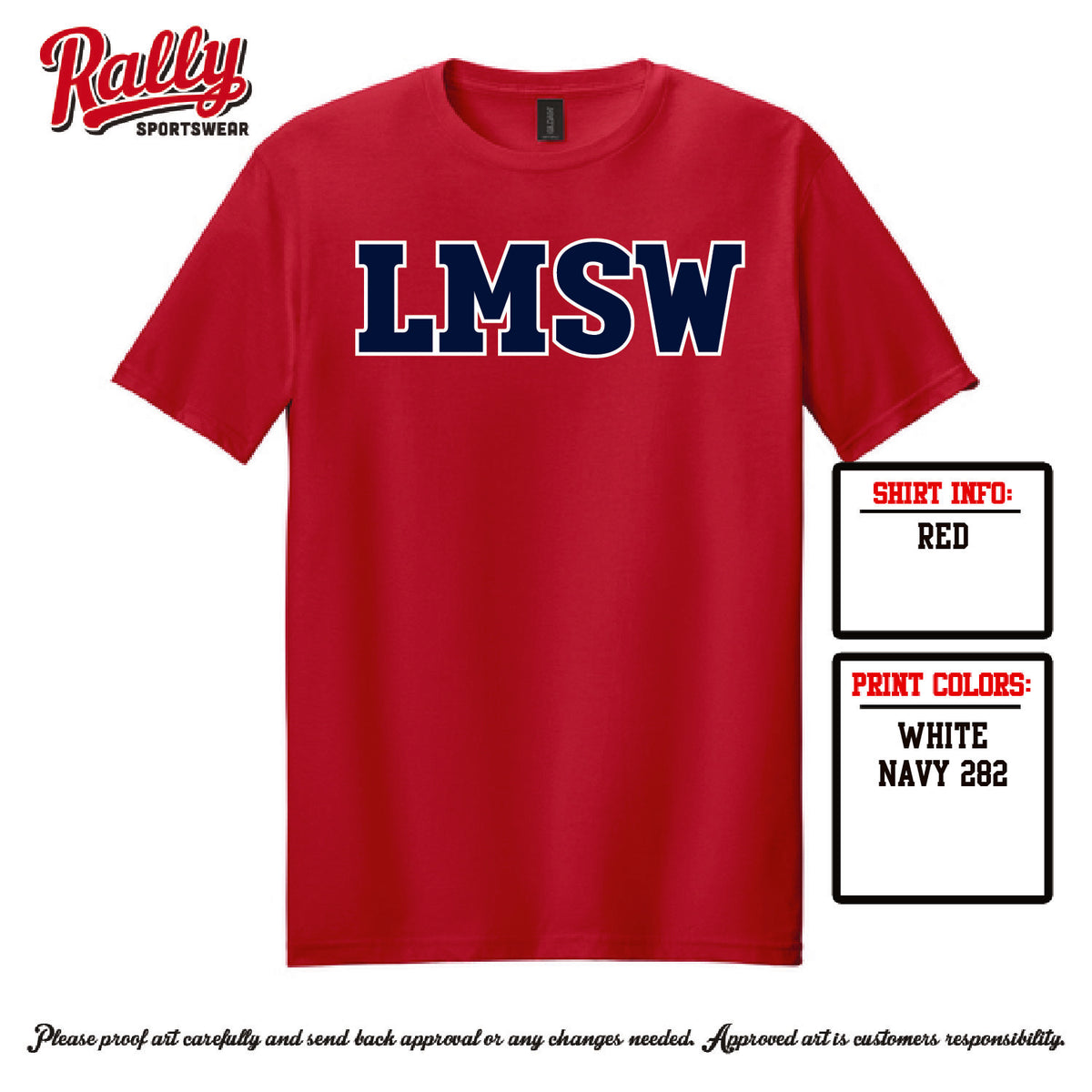 LMSW26 - LMSW Red SS Tee (Various Material)