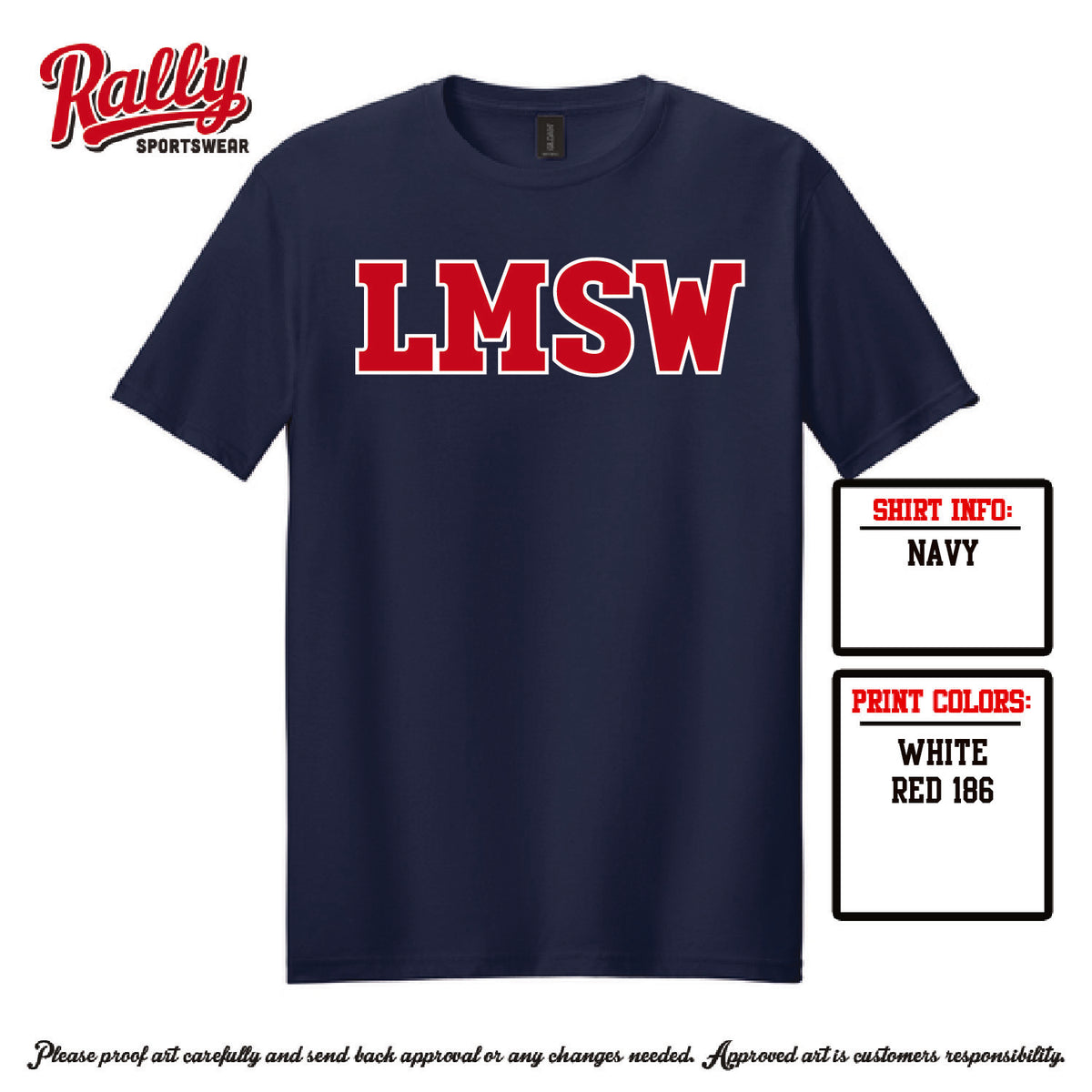 LMSW26 - LMSW Navy SS Tee (Various Material)