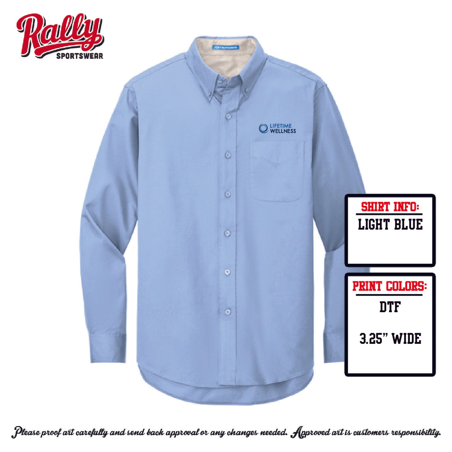 LW26 - Lifetime Wellness Button Down - Mens