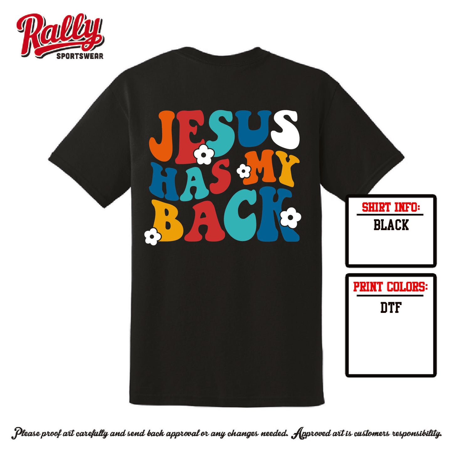 LCBCPDO26 - Jesus Has My Back Tee - Toddler through Adult