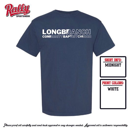 LCBC25 - Logo Tee - Navy Comfort Color SS