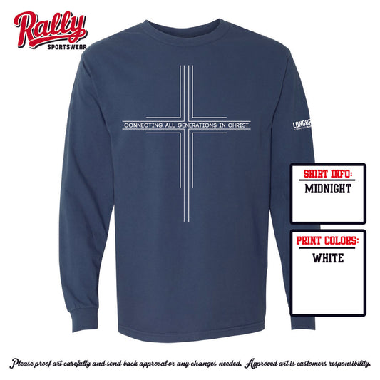 LCBC25 - Generations Tee - Navy Comfort Color LS