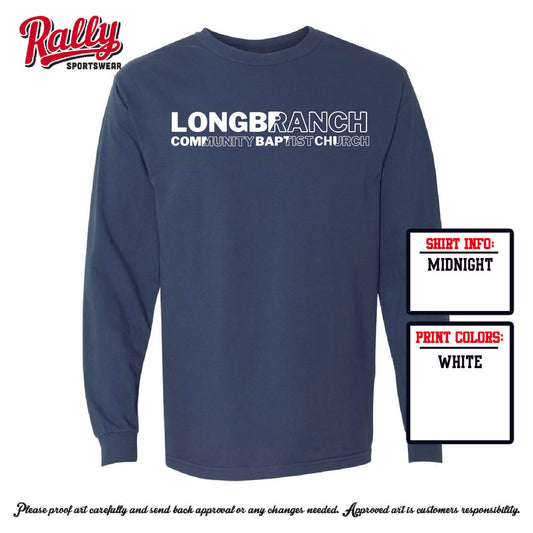 LCBC25 - Logo Tee - Navy Comfort Color LS