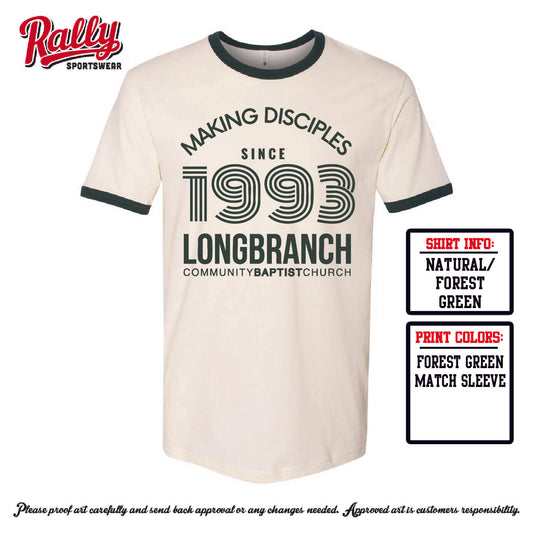 LCBC25 - 1993 Tee - Ringer Tee