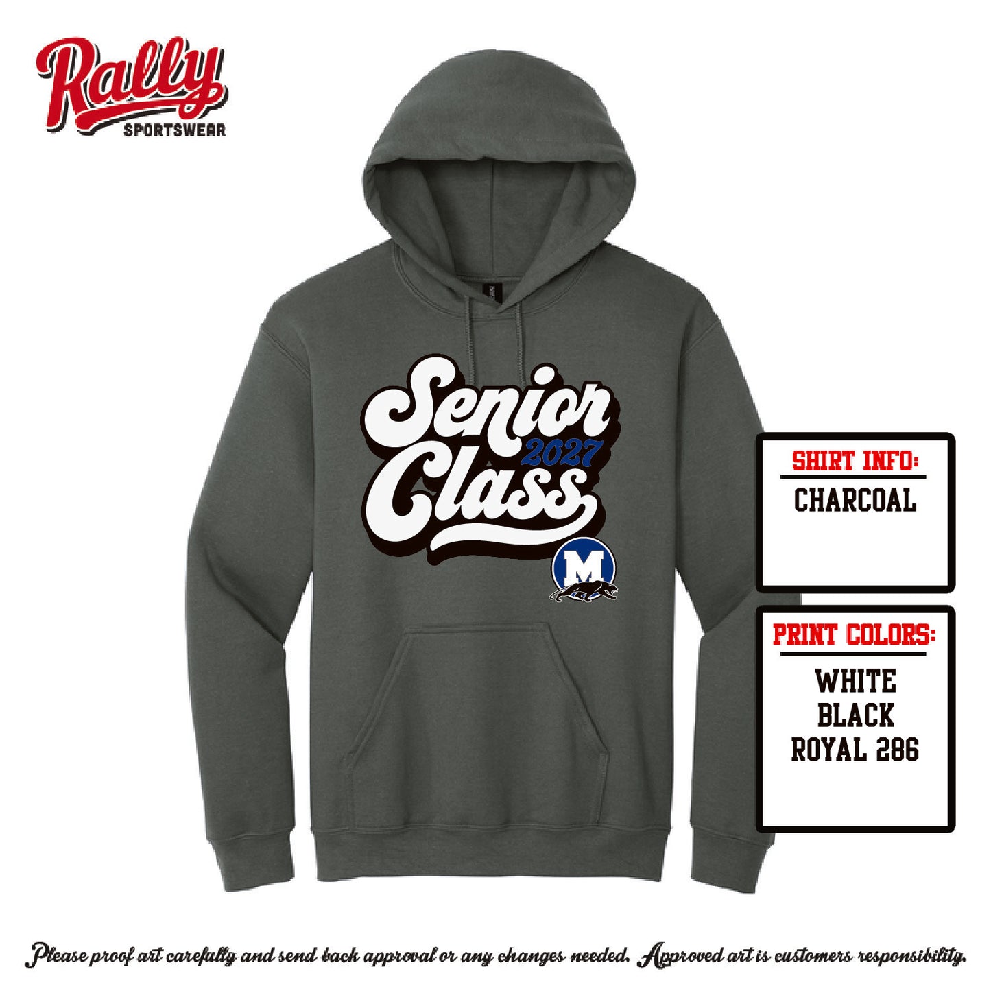 MHSPG26 - Seniors 2027 Hoodie -Charcoal