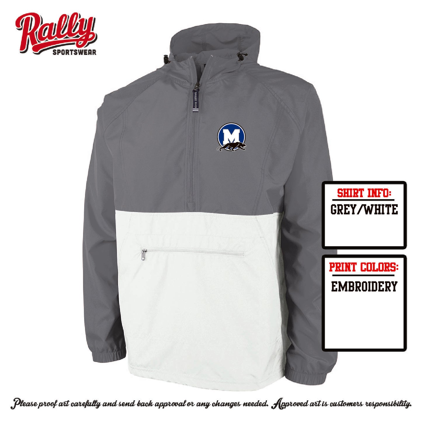 MHSTS26 - 1/2 Zip Color Block Pullover
