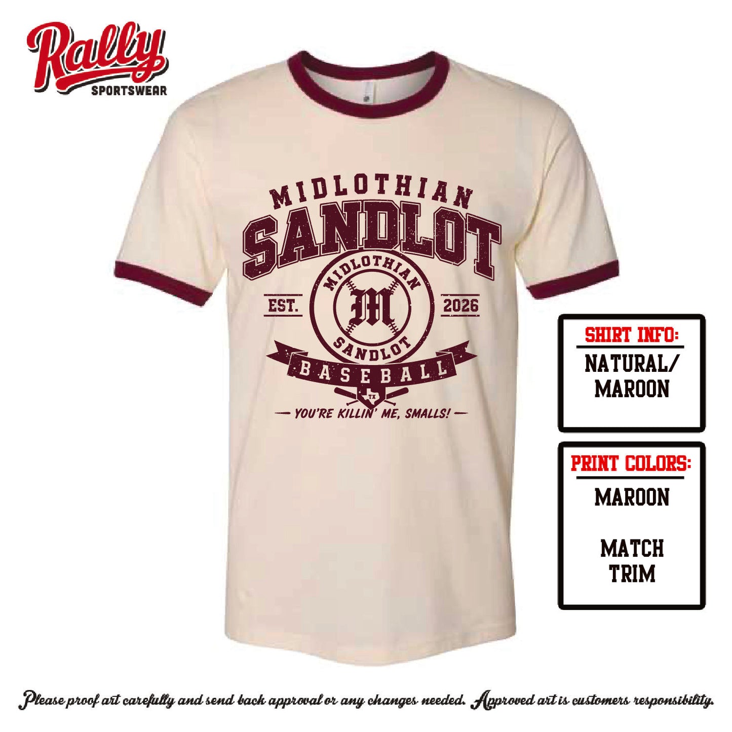 SAND -  SANDLOT FAN RINGER TEE