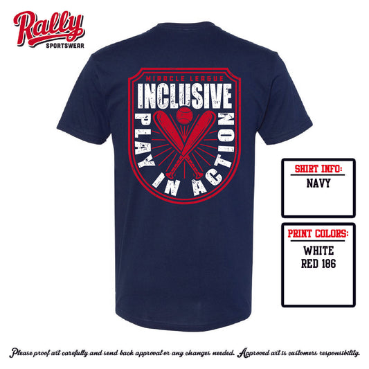 MLEC25 - Miracle League Pocket Tee - Navy