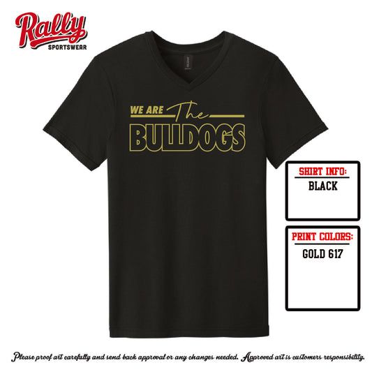 PALMER26 - Black SS V-Neck Tee