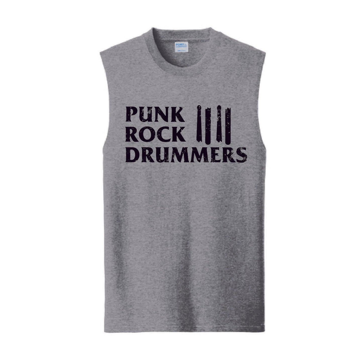 Punk Rock Drummers Sleeveless Adult Tees (Various Colors) - PRD