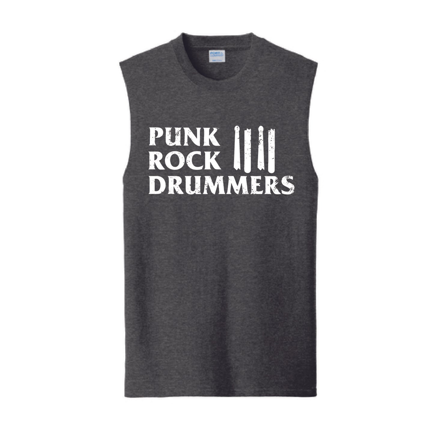 Punk Rock Drummers Sleeveless Adult Tees (Various Colors) - PRD