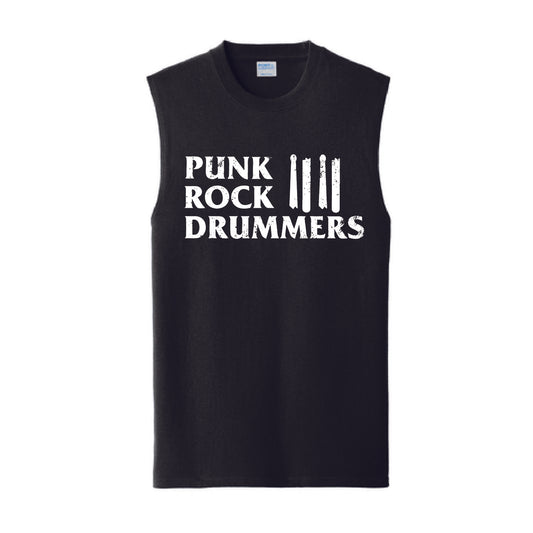 Punk Rock Drummers Sleeveless Adult Tees (Various Colors) - PRD