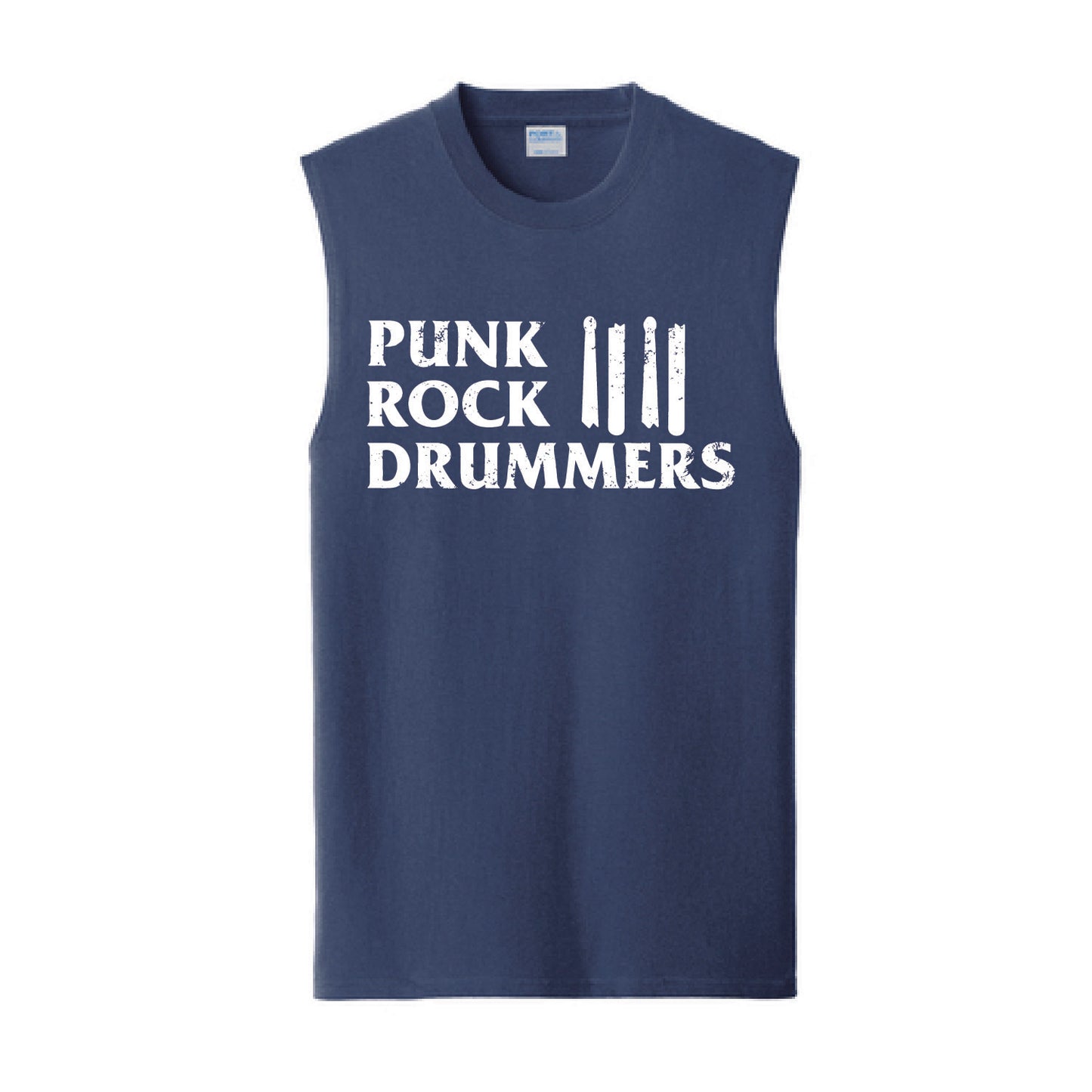 Punk Rock Drummers Sleeveless Adult Tees (Various Colors) - PRD