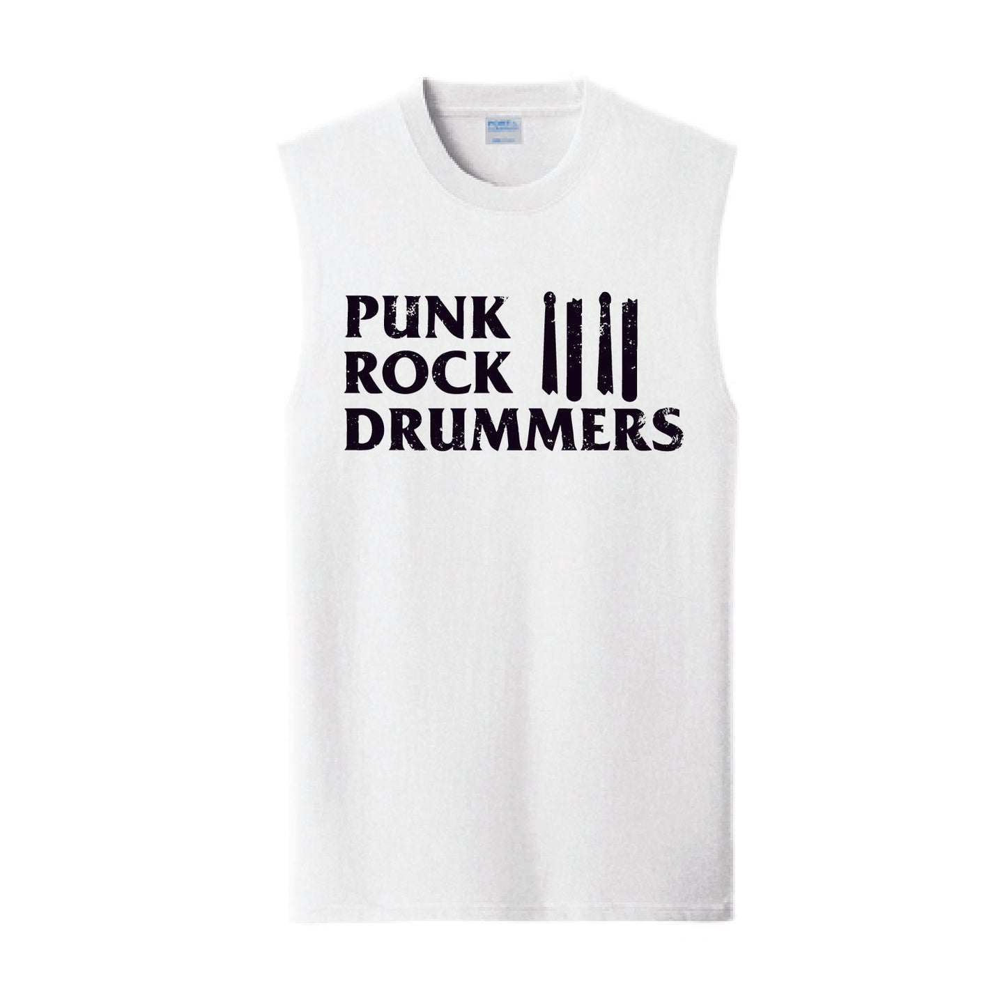 Punk Rock Drummers Sleeveless Adult Tees (Various Colors) - PRD