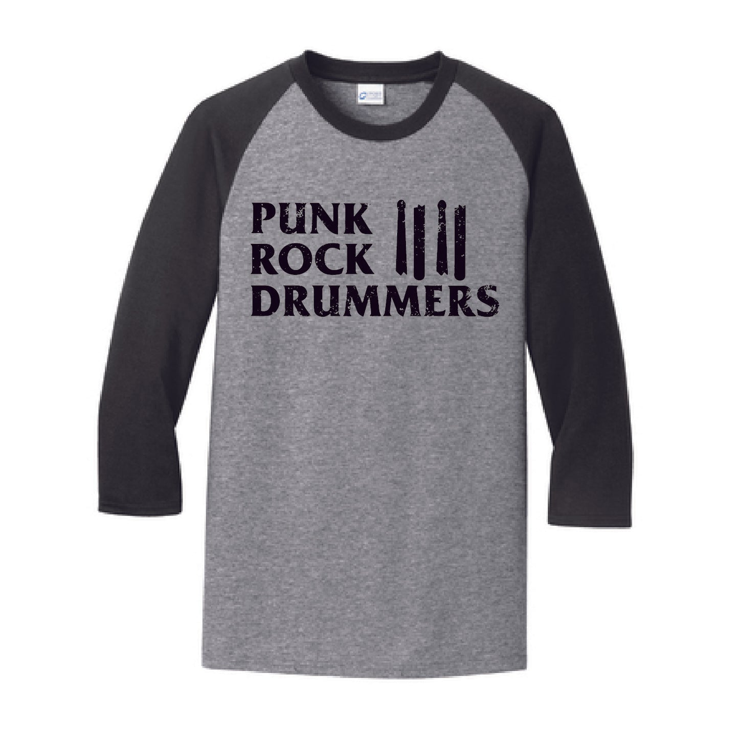 Punk Rock Drummers 3/4 Adult Tees (Various Colors) - PRD