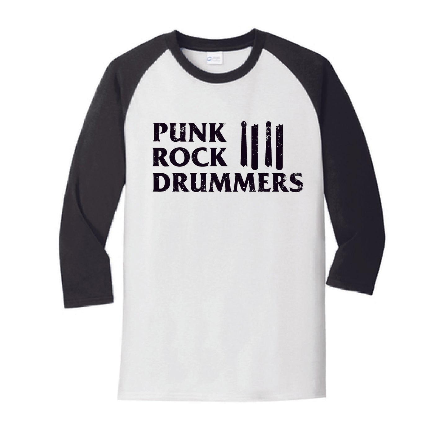 Punk Rock Drummers 3/4 Adult Tees (Various Colors) - PRD